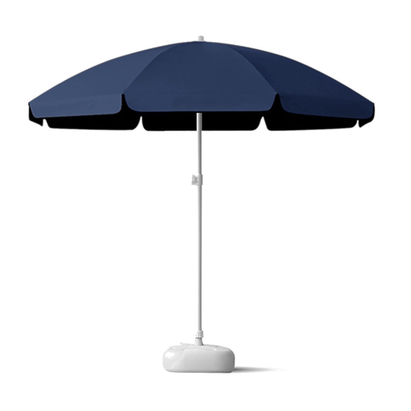 Przenośny parasol plażowy - 200 cm okrągły parasol na patio z UPF50+ ochrona przed słońcem UV do ogrodu, na kemping, taras, do użytku na zewnątrz, trwały i lekki (niebieski)