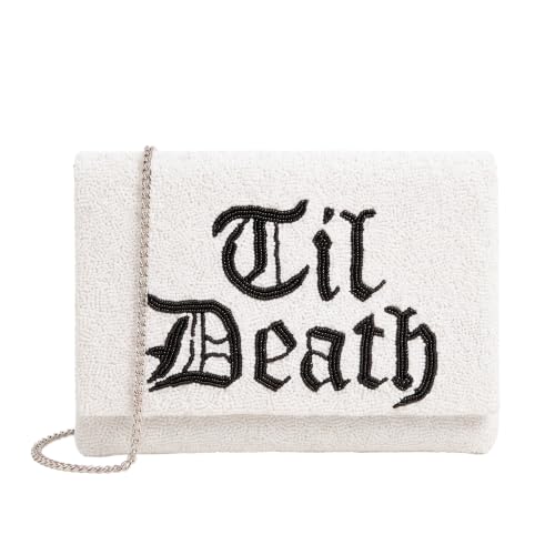 TIL DEATH Beaded Clutch Bridal Evening Bag