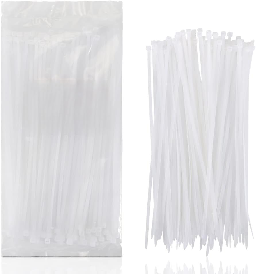 Image of bvslf 200 MM x 3.6 MM | Pack of 200 | 8 Inch Self Locking Nylon Cable Tie, Heavy Duty Weather-Resistant Cable Strap Zip Wire Fastener Organizer Tie, Ties for Cable Management Electrical Home Office