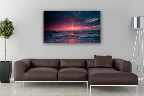 Toile murale plage coucher de soleil 30x54cm pour decoration de salon