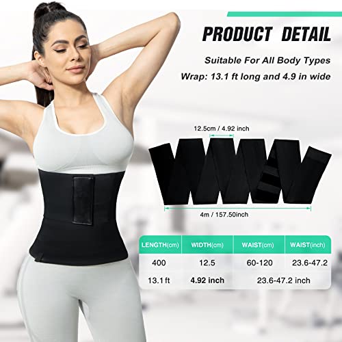 Waist Trainer For Women Lower Belly Fat Plus Size Adjust Wrap Sweat Band Bandage Wasit For Stomach Body Wraps For Shapewear Waist Trimmer Invisible Tummy Shaper Waist Belt Warp Waist Training Tummy #TOP2