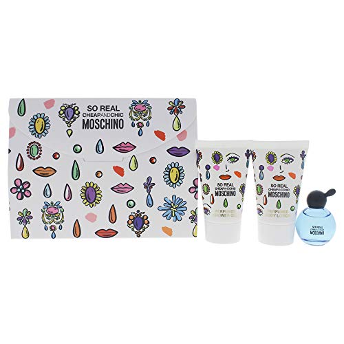 MOSCHINO Women's Cheap And Chic So Real Moschino - 3 Pc Gift Set 4.9Ml Edt Splash, 2X25 Ml Shower Gel Body Lotion 3 pc gift set