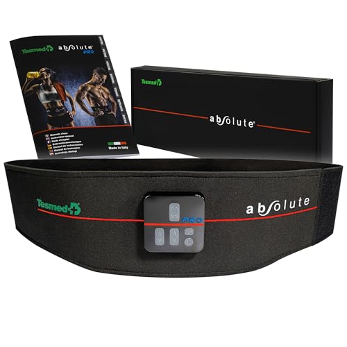 TESMED Absolute: Cinturón para Electroestimulación de Abdominales Centrales y Laterales - Recargable por USB, 99 Intensidades - Inalámbrico, Unisex