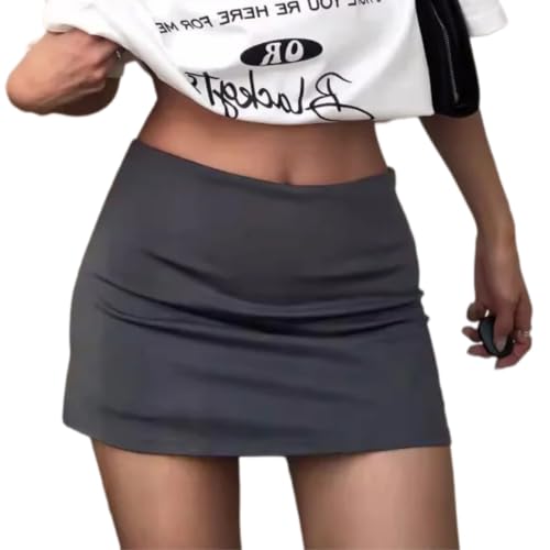 Minifalda delgada que no se sube con short interior integrado de punto 5