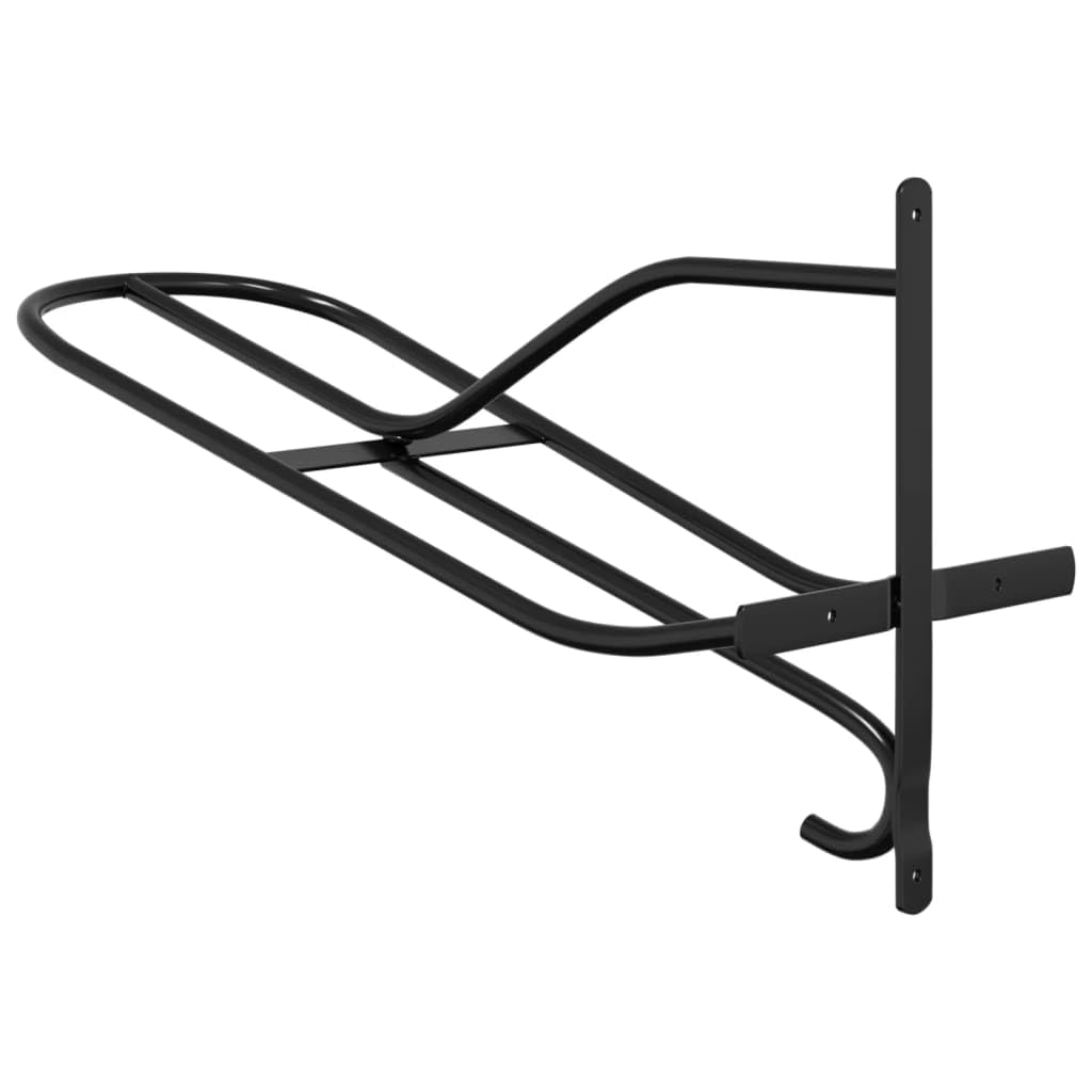 vidaXL Sattelhalter Wandmontage Schwarz Eisen