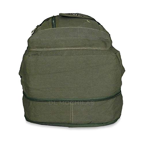 Mochila Lona Grande Trilha Camping Viagem Reforçada (VERDE)