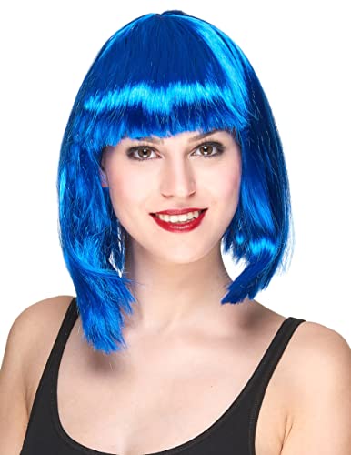 DEGUISE TOI - Perruque carré mi-long bleue femme - Perruque - Taille Unique - Autres - Accessoires pour déguisement - - - Carnaval