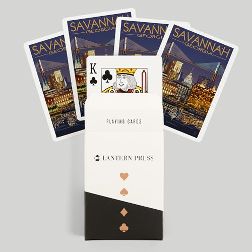 Lantern Press Savannah Georgia naipes póker 52 cartas miniatura 6