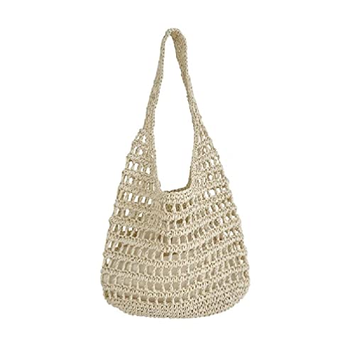 Sac à bandoulière en paille creux pour femmes et filles - Style tendance