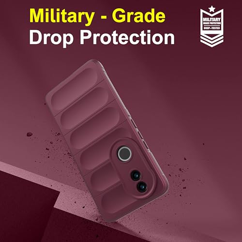 Image of amazon basics Back Case Cover for Vivo V50 5G | Compatible for Vivo V50 5G Back Cover | Liquid Silicon Magic Case with Camera Protection | Plum