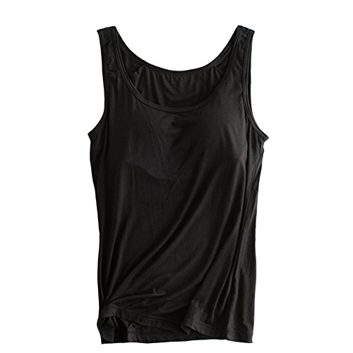 Image of Womens Modal Built-in Bra Padded Camisole Yoga Tanks Tops