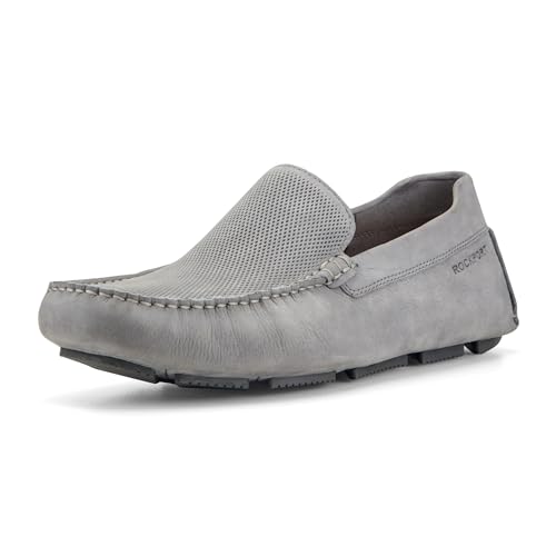 Rockport Men's Rodger, Grey Leather, 14 Medium