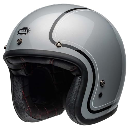 Casco Bell Custom 500 gris brillante talla pequeña estilo retro jet 3