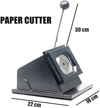 Badge Maker Machine, Magnetic Rectangular Badge Making Kit with Paper Cutter and 100 Components, Ideal for Refrigerator