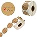 1000PCS Homemade with Love Stickers,1 Inch Small Round Kraft Baking Stickers Label Sticker for Baked Goods Packaging Jam, Jelly Jar Canning Bottles,Cookie Bags with Lines (Brown1)