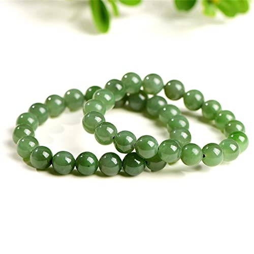 Bracelet de jaspe vert, perles rondes de qualité supérieure pour elle et lui