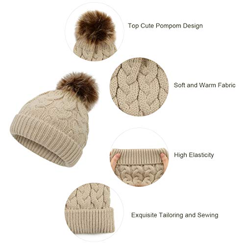 Durio Baby Girl Hats Knit Baby Winter Hat Cute Baby Beanies for Girls Boys Thick Warm Toddler Hat3