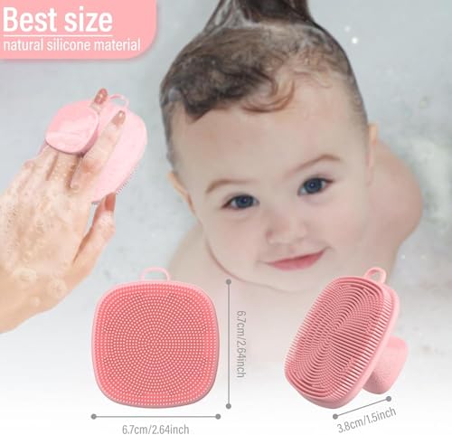 Image of Premium Silicone Face Scrubber Brush for Men & Women - Waterproof Facial Cleansing Brush with Soft Exfoliating Bristles, Deep Pore Cleaning, Reusable Skin Care Tool for Face & Body (Pink)