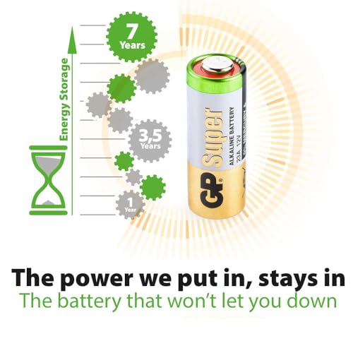 Image of SOUVENIR Mini 23A 12V Alkaline Battery - Long-Lasting Power for Remote Control, Doorbell, Security Alarm - A23 MN21 23A Type - Reliable High Voltage Cell (Pack of 10)