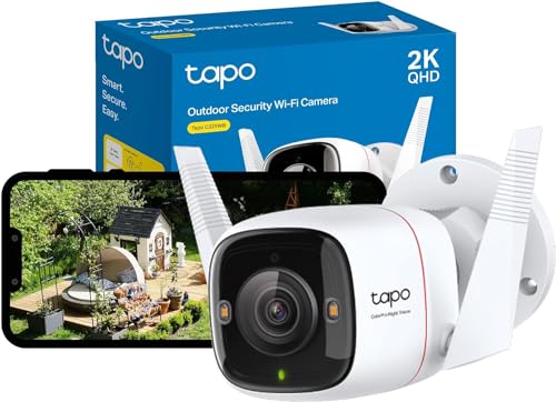 Tapo C325WB Caméra de Surveillance WiFi extérieure 2K, Vision Nocturne ColorPro, Objectif à Super...