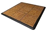SnapFloors 3X3 Modular Dance Floor Kit (3' x 3'), 21 Piece (Teak)