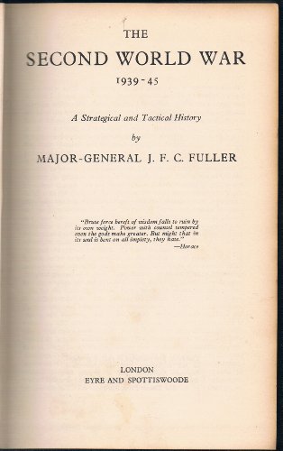 The Second World War 1939-45 A Strategical and ... B00G1SYVK0 Book Cover