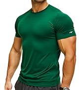 RGJU Mens Running Shirt Quick Dry Fit Short Sleeve Performance T-Shirt Moisture Wicking Ourdoor A...