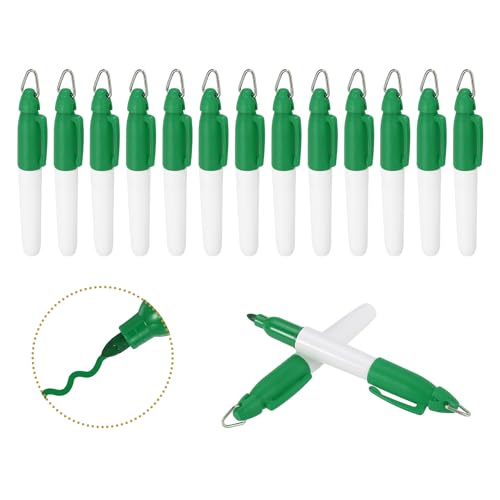 PATIKIL Marqueurs Permanents Miniatures Ronds Avec Clips, 15 Pcs Stylo Marqueur De Golf Avec Clip Porte-Clefs Pour Fournitures De Bureau Activites Exterieures,...