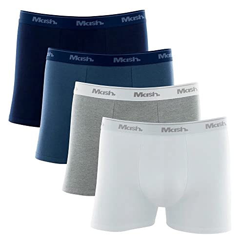 Mash - Cueca Boxer 110.15, Masculino, Branco/Azul Marinho/Az20/Cinza Mescla Claro, G