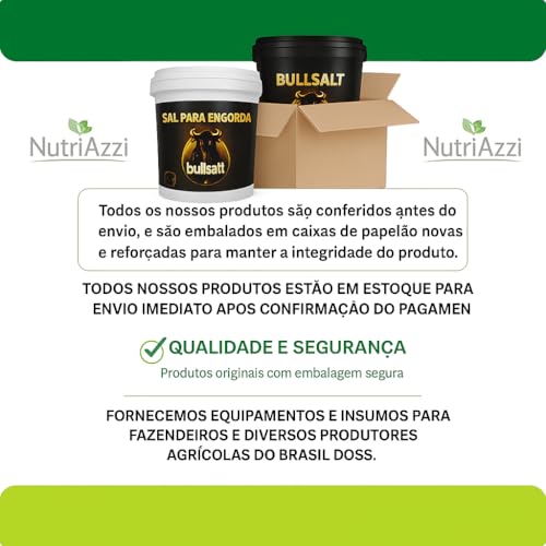 Promotor De Engorda Para Gado (5 Kg) - Engorda D+ Probiótico - Bullsalt Sal Marinho, Tira carrapatos