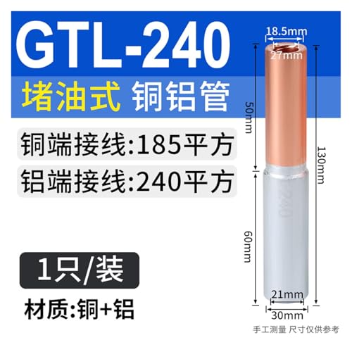 Tubo de transición cobre y aluminio GTL-240 que evita la corrosión galvánica en empalmes de cable 2