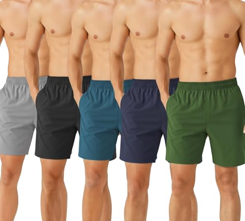 Image of NINQ Workout Half Pant for Man | Gym Shorts for Men with Drawstring Waist & 2 Zipper Pockets | Stylish Lightweight Shorts Pant for Men Sports