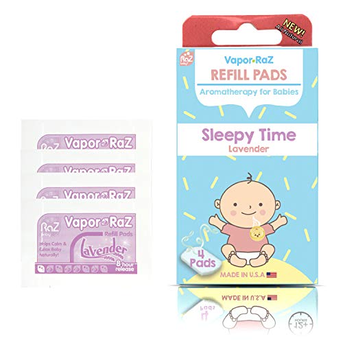 RaZbaby Vapor-RaZ Refills/Baby Sleepy Time & Relax/Use at Home & on The go/All Natural Lavender Oils / 4 Refills