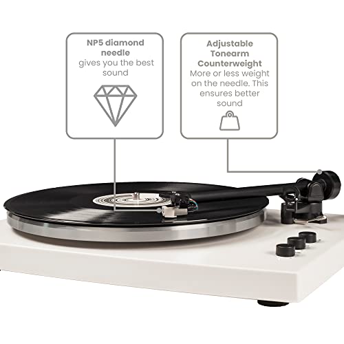 Crosley T150 Tourne-Disque Bluetooth Blanc - Les Beatles, Paul McCartney, John Lennon, RIngo Starr, George Harrison Crosley T150 Tourne-Disque Bluetooth Blanc – Image 8
