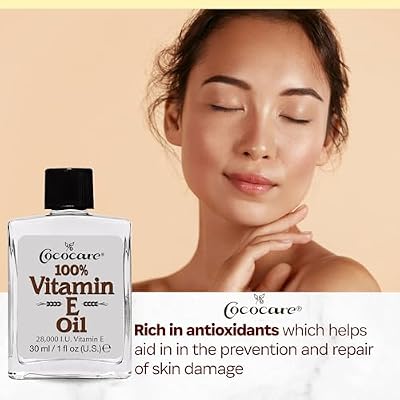 COCOCARE 100% Vitamin E Oil - Maximum Moisture for Dry Skin - 28000 I.U Wrinkle Reduction - 1 Fl Oz - 4 Pack