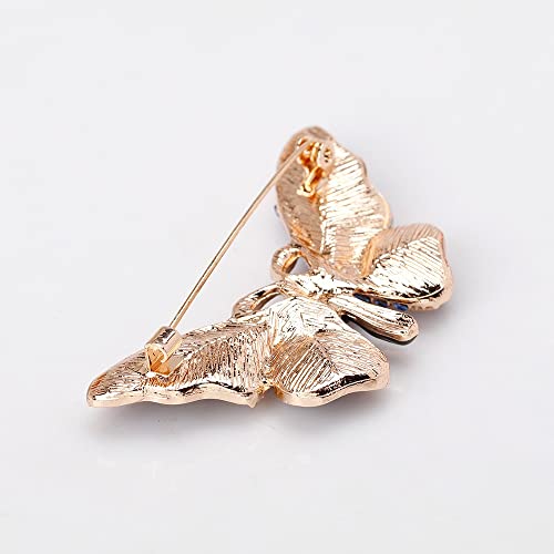 Image of Variety Styles Butterfly Brooch - Multi-Color Rhinestone Crystal Brooch Pin Cute Butterfly Shape Corsages Brooches Decoration Gift for Women