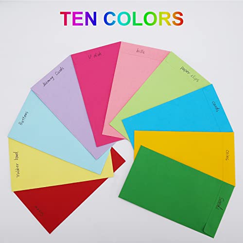 200 Pack Colorful Cash Envelopes 6.7X3.5 Fit For Envelope Money Saving Challenge, 120 Gsm Thick Money Envelopes For Cash, Budgeting, Check, Coin, Tickets, Jewelry, Small Items & Collectables #TOP1