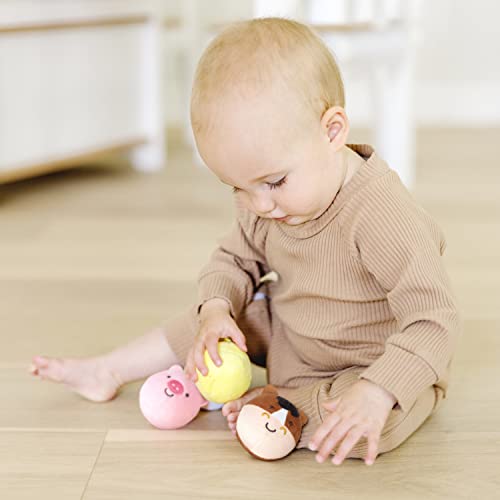Image of Melissa & Doug Rollables Safari and Farm Friends Infant and Toddler Toy 12-Pack