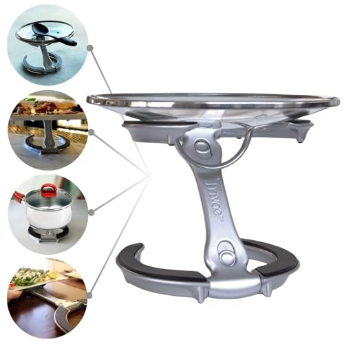 Product Image of the Trivae Pot Lid Holder – 4-in-1 Pot Lid Holder While Cooking, Pan Lid Holder, Trivet & Cake Stand – Versatile Kitchen Tool for Hot Pots, Serving & Display – Space-Saving, Heat-Resistant Stand