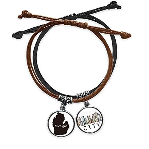 Bracelet États-Unis Michigan ajustable en cuir anti-usure Sidi