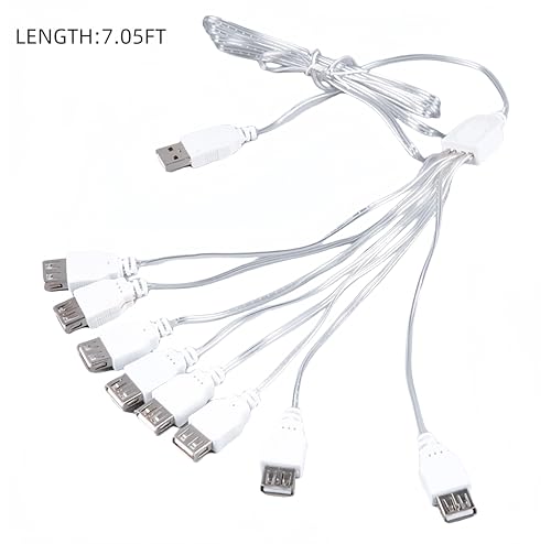 Image of USB 1 to 8 Ports Splitter for Light Up Led and Neon Lights Signs Letters