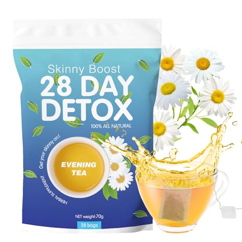 Tisane Détox 28 Jours au Chrysanthème, Jasmin et Menthe, Tisane sans Caféine pour Soutenir le Métabolisme et Purifier l’organisme en douceur, Pour Femmes et Hommes