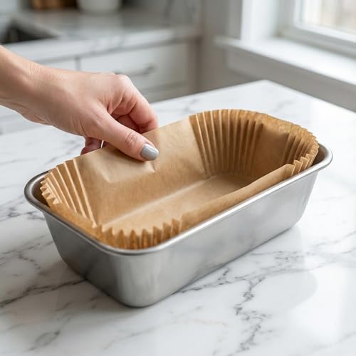 Image of Loaf Pan Liners, 160Pcs Bread Pan Liners for Baking Bread 9x5, 9.5 x 5 Inch, Food Grade, Oil Proof, Heat Resistant, Non-Stick Disposable Parchment Paper for Oven, Air fryer, Pans, Baking