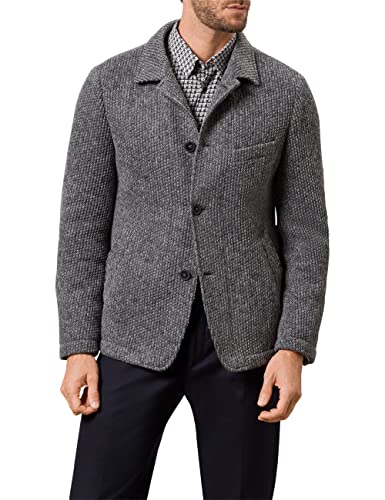 Pierre Cardin Herren Sakko Gemustert Mac-4-Vest Futureflex Blazer, Gris, 50 Homme