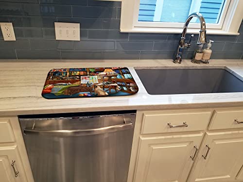 Tapete absorbente para secado de platos compacto y protector de encimeras 4