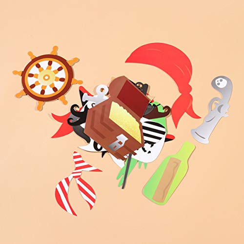 Bestoyard Party Supplies 22Pcs Pirate Photo Booth Props Sticks Creative Pirate Themed Photo Props Funny Paper Selfie Props Sailing Nautical Birthday Party Favors Birthday Party Supplies #TOP7