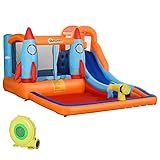 PERFEKTES GESCHENK: Die Burg mit aufblasbarer Rutsche ist das ideale Geschenk, um Kinder zu unterhalten. Die Burg bietet viel Platz zum Toben und Spielen.