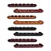 Standard 6 Pool Cue Stained Wood Wall Rack with Clips