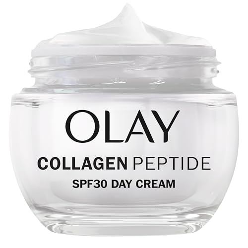 Olay Collagen Peptide Face Moisturiser Day Cream SPF30 - Skincare for Women, Niacinamide 99% Purity, Antioxidant Vitamin E, Advanced Anti-Aging Moisturiser; Strengthens, Restores, Hydrating, 50ml