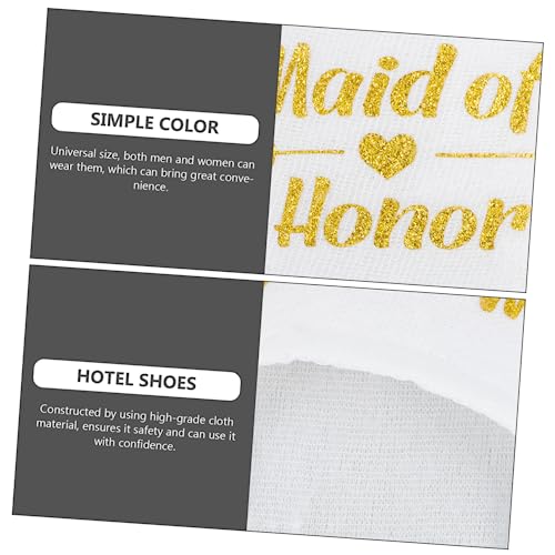 Gadpiparty 2 Pares De Chinelos De Casamento Chinelos Descartáveis Calçados De Festa Do Pijama Suprim